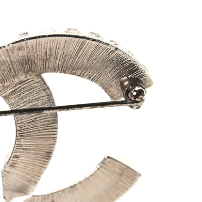 Chanel Baguette Crystal CC Brooch Silver 4 of 5