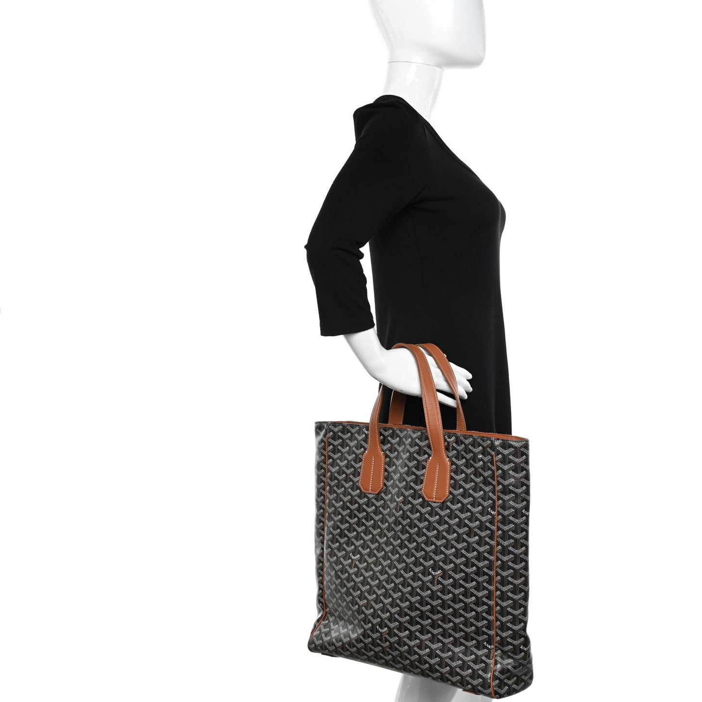Goyardine Voltaire III Tote Black Gold
