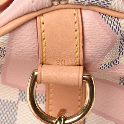 Louis Vuitton Damier Azur Tahitienne Speedy Bandouliere 30 Rose Ballerine 9 of 20