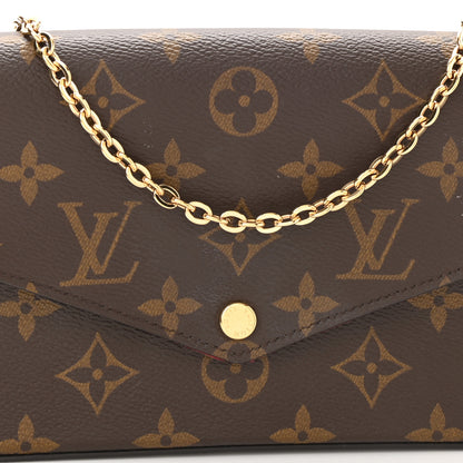 Louis Vuitton Monogram Pochette Felicie Chain Wallet Fuchsia 8 of 11