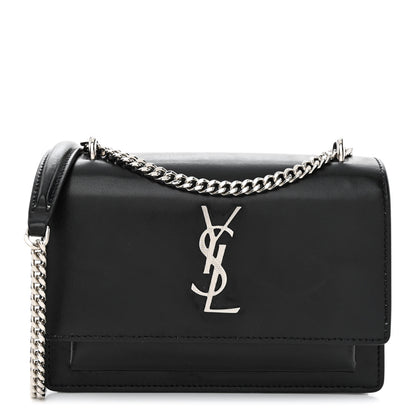 Saint Laurent Calfskin Monogram Sunset Chain Wallet Black 1 of 10