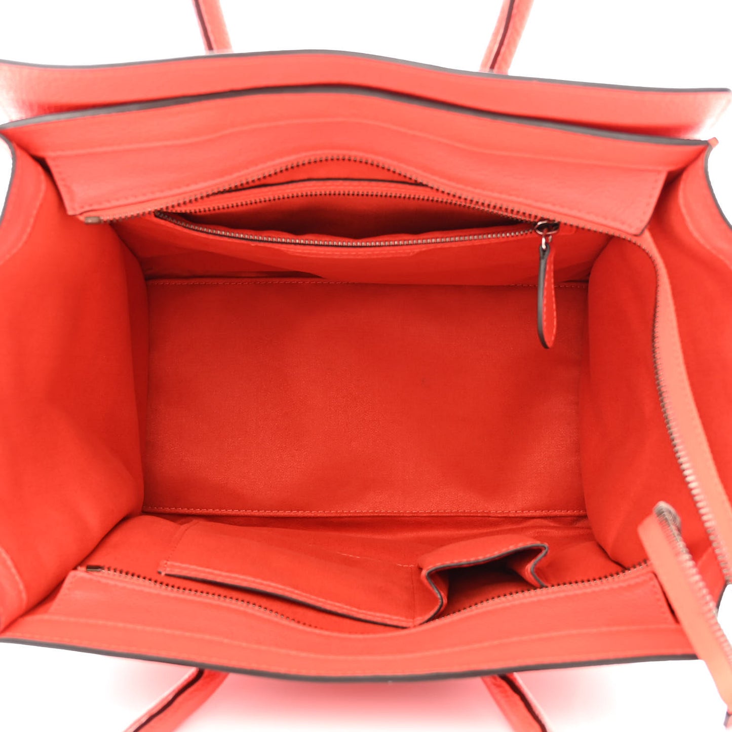 Drummed Calfskin Mini Luggage Coquelicot