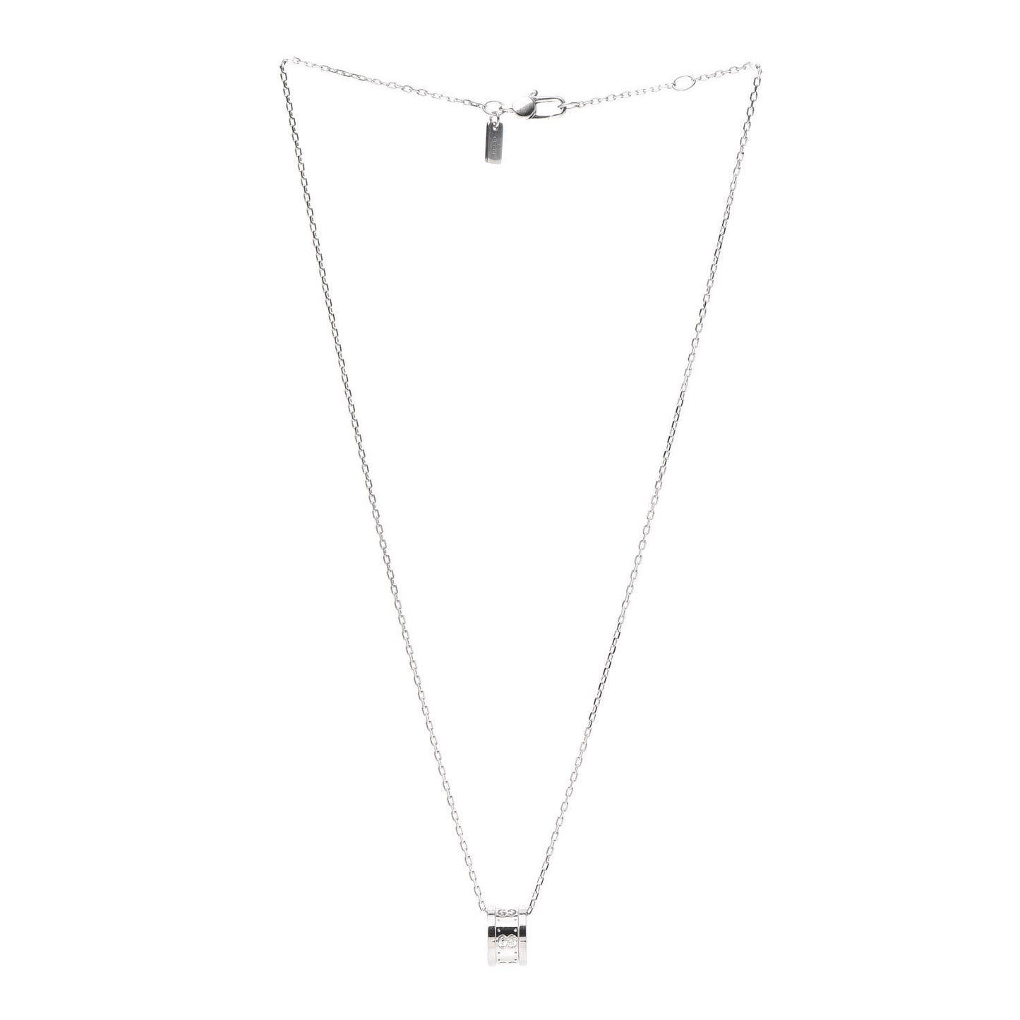 18K White Gold Icon Twirl Pendant Necklace
