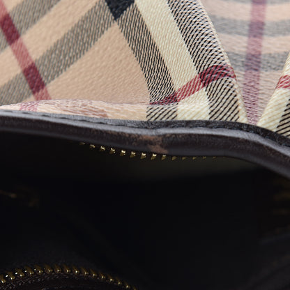 Burberry Haymarket Check Hobo Brown 7 of 19