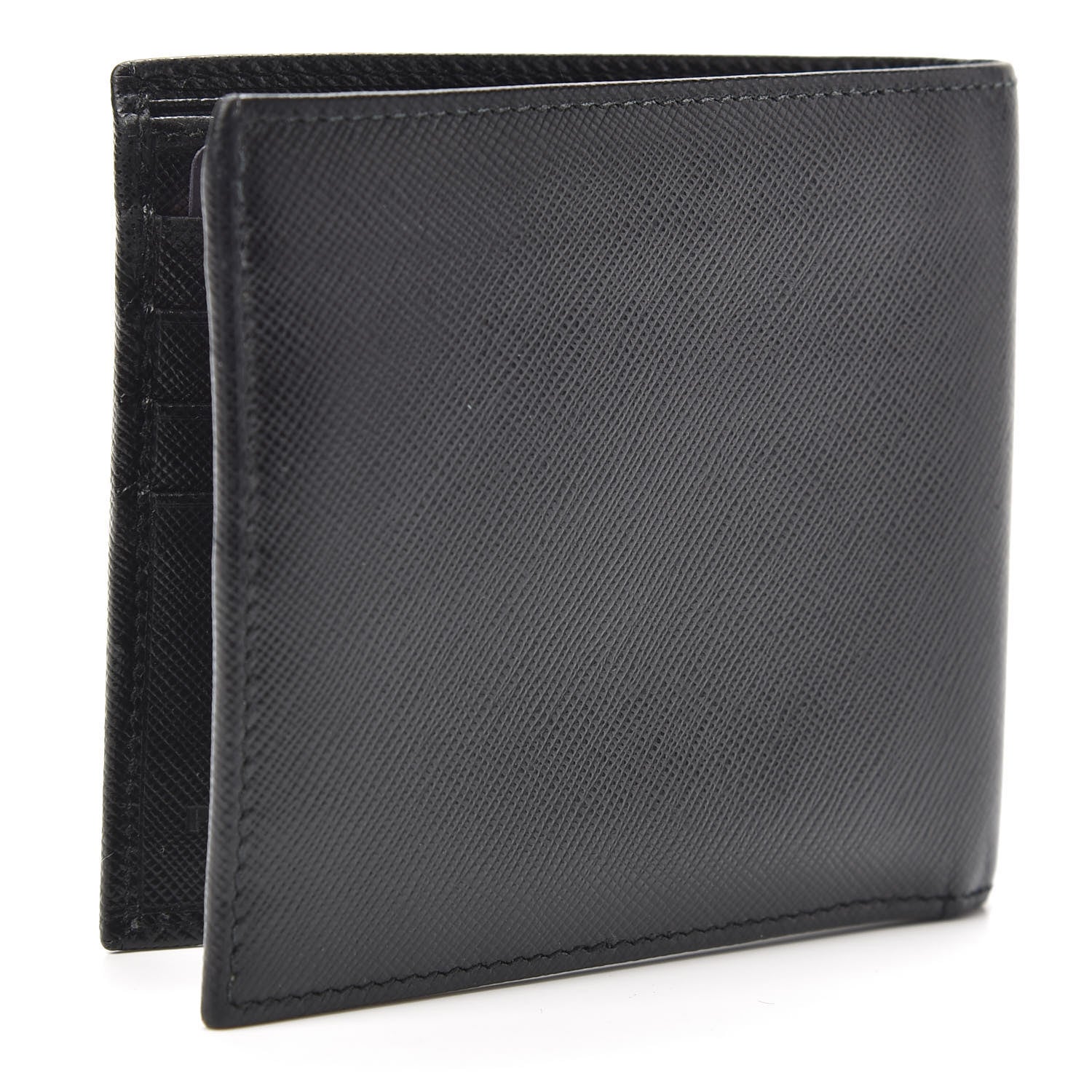 Prada Saffiano Bi-Fold Wallet Black 3 of 6