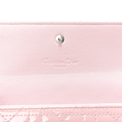 Christian Dior Patent Cannage Lady Dior Explorateur Wallet Pink 6 of 9