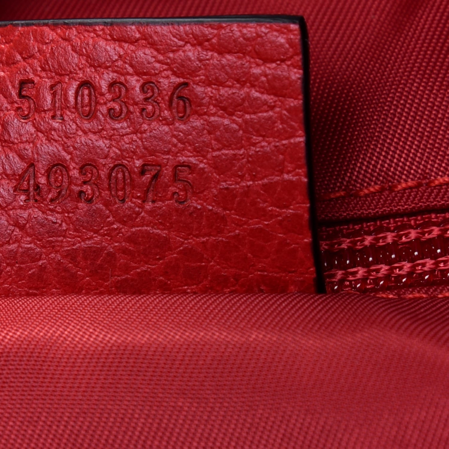 Gucci Nylon Monogram Dollar Calfskin Medium Light Double Buckle Backpack Vibrant Red 8 of 18