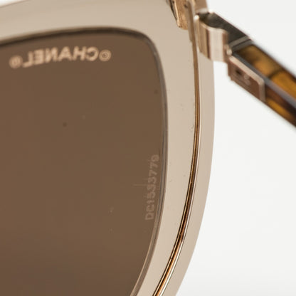 Chanel Metal Cat Eye Sunglasses 4222 Gold 7 of 9
