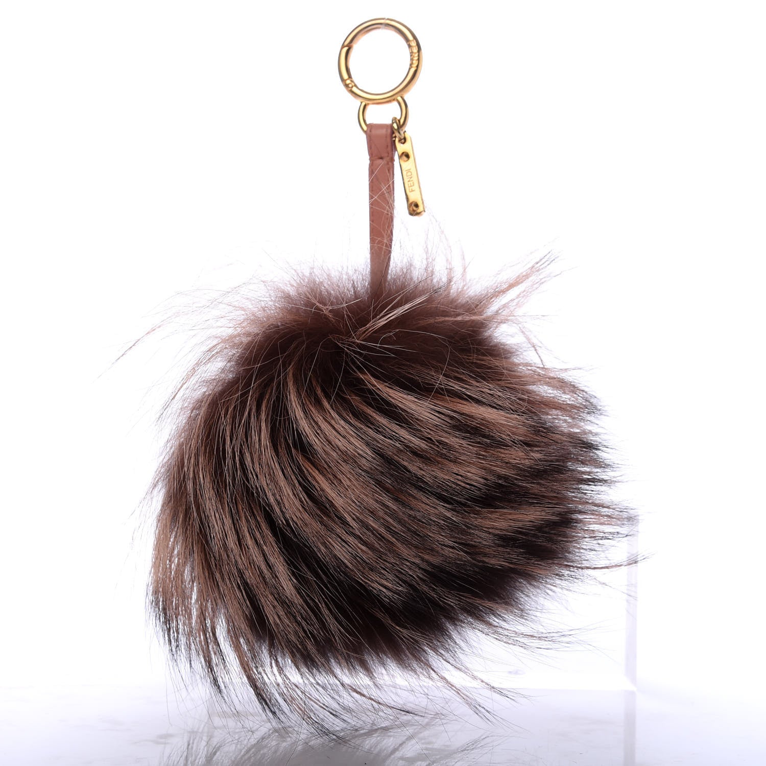 Fendi Rabbit Mink Fox Fur Furry Yang Monster Bag Bug Charm Red Pink 2 of 4