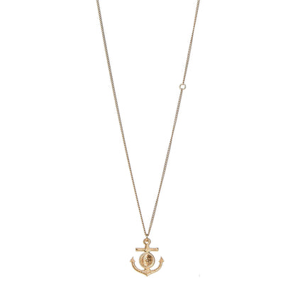 Chanel Anchor CC Pendant Necklace Gold 1 of 5