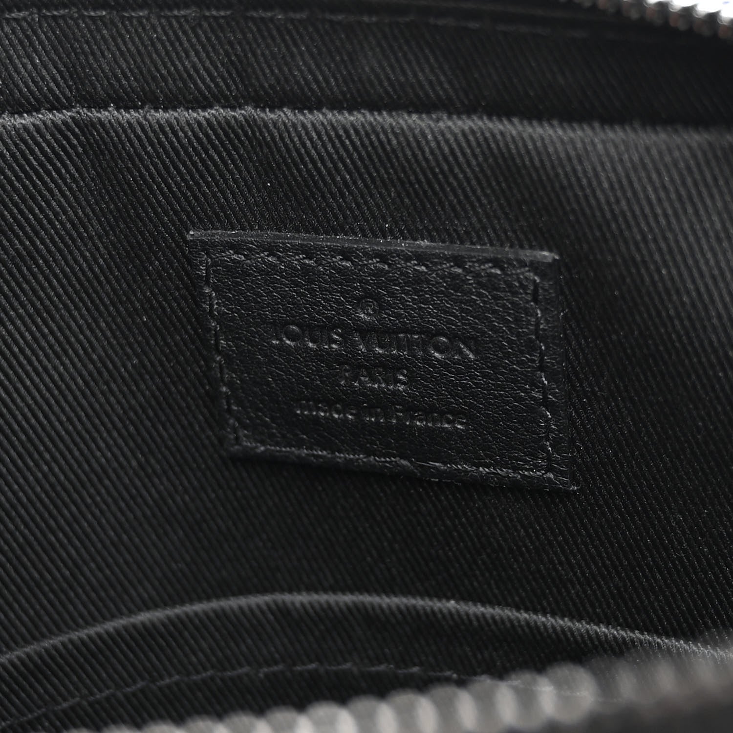 Louis Vuitton Calfskin Monogram Shadow Trio Messenger Black 8 of 11