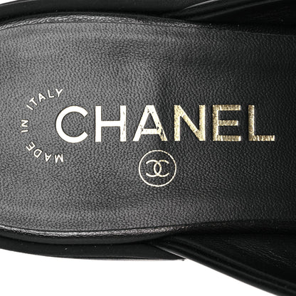 Chanel Lambskin Quilted CC Turnlock Mules 39.5 Black 9 of 13