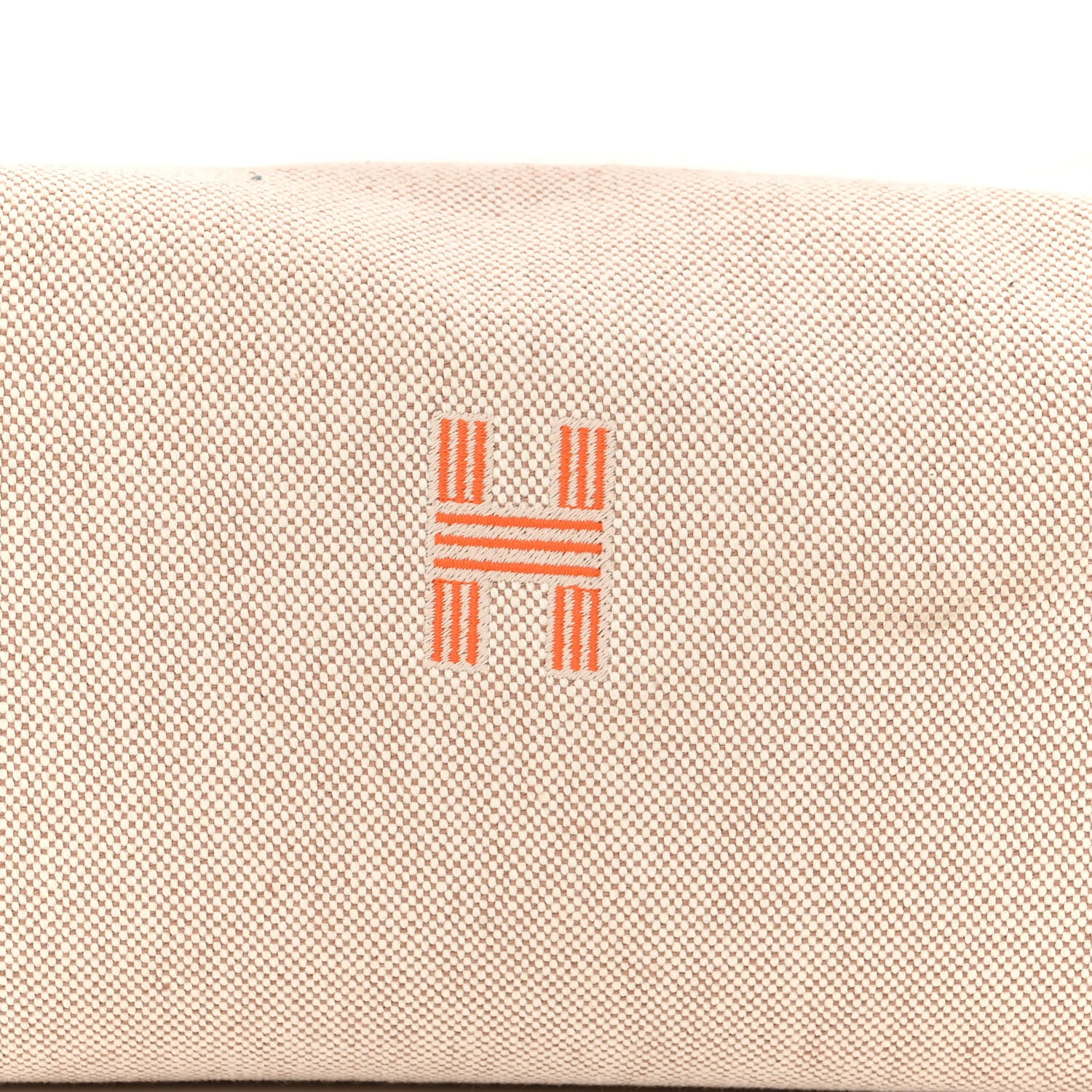 Hermes Canvas Large Bride-A-Brac Pouch Natural Orange 7 of 9