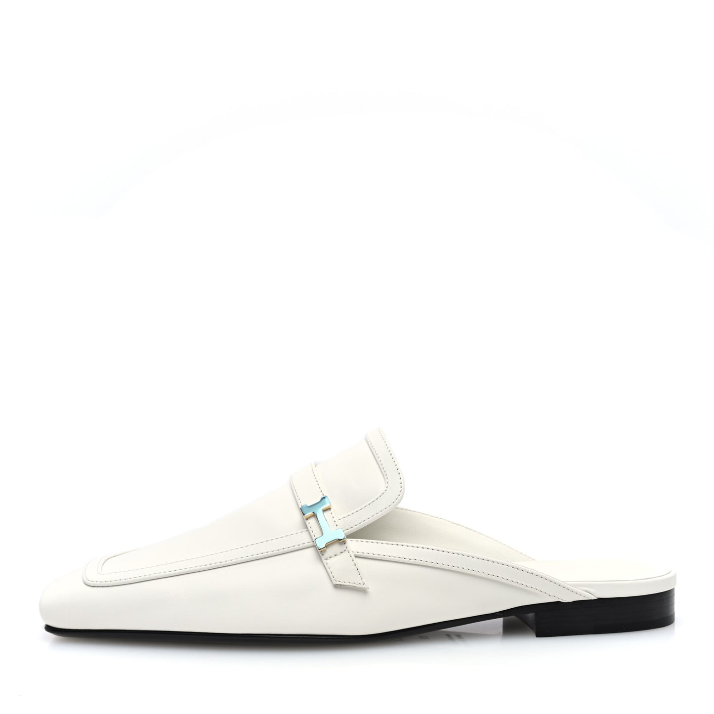 Calfskin Womens Groupie Mules 39 White