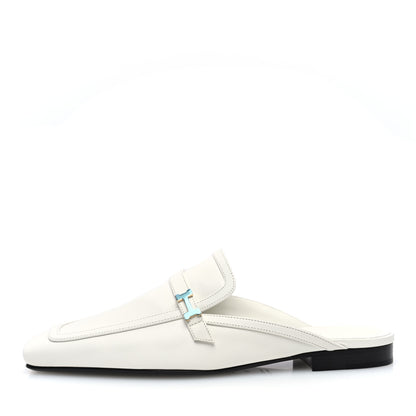 Hermes Calfskin Womens Groupie Mules 39 White 1 of 9