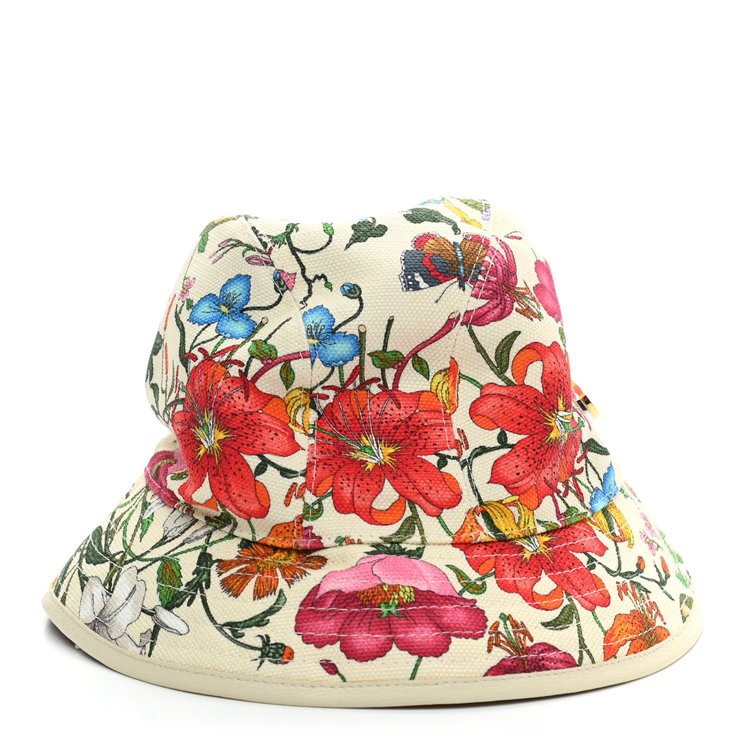 Gucci GG Flora Fedora Hat S White 4 of 7