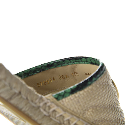 Gucci Straw Elaphe Matelasse GG Marmont Espadrille Slide Sandals 36.5 Natural New Shamarock 9 of 10