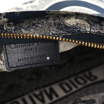 Christian Dior Technical Fabric Toile De Jouy Reverse Diortravel Zipped Pouch Blue Multicolor 6 of 10