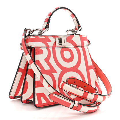 Fendi X MARC JACOBS Nappa Lunar New Year Petite Peekaboo I SEE U Satchel Glow Coral White 3 of 10