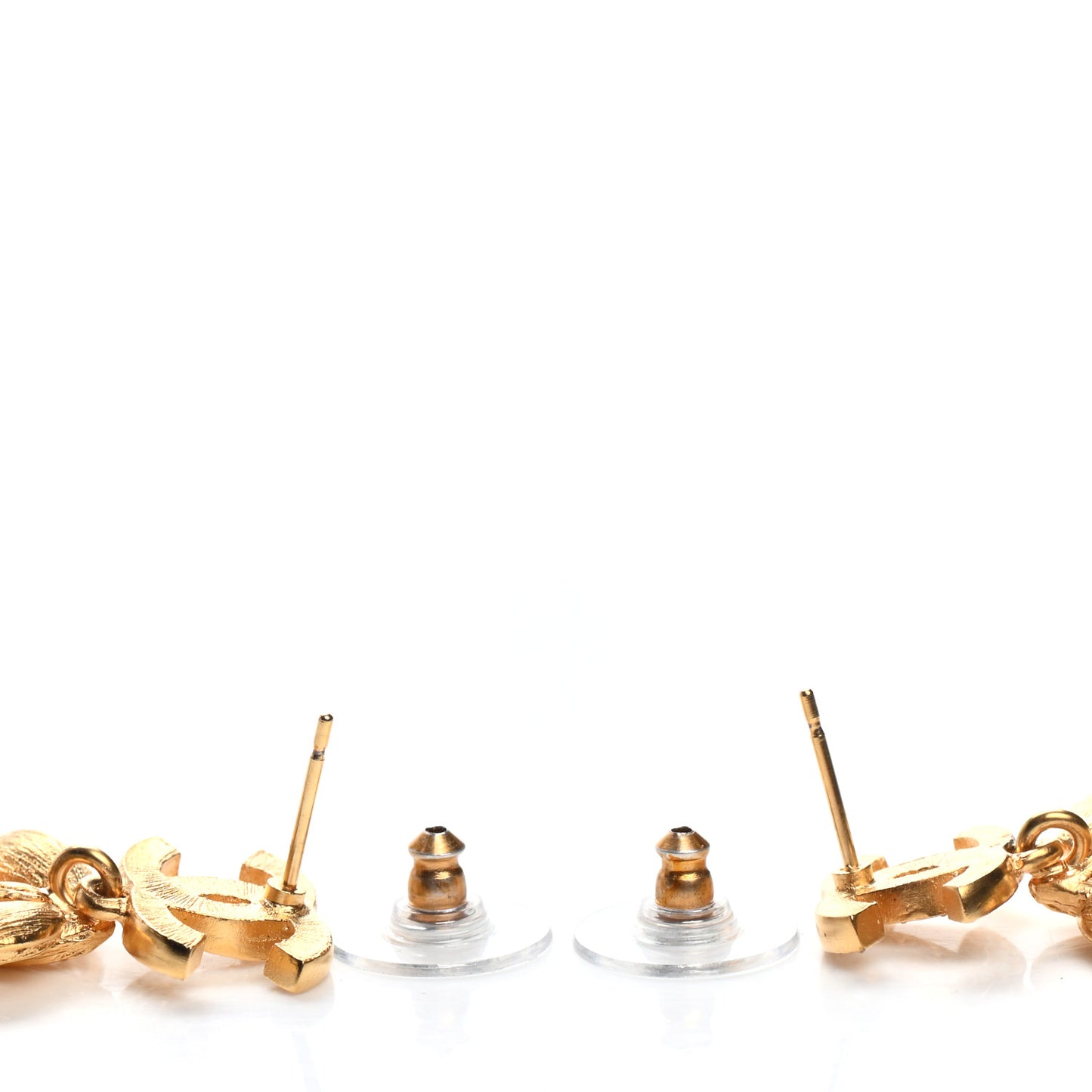 Crystal Sparkling Wheat CC Earrings Gold