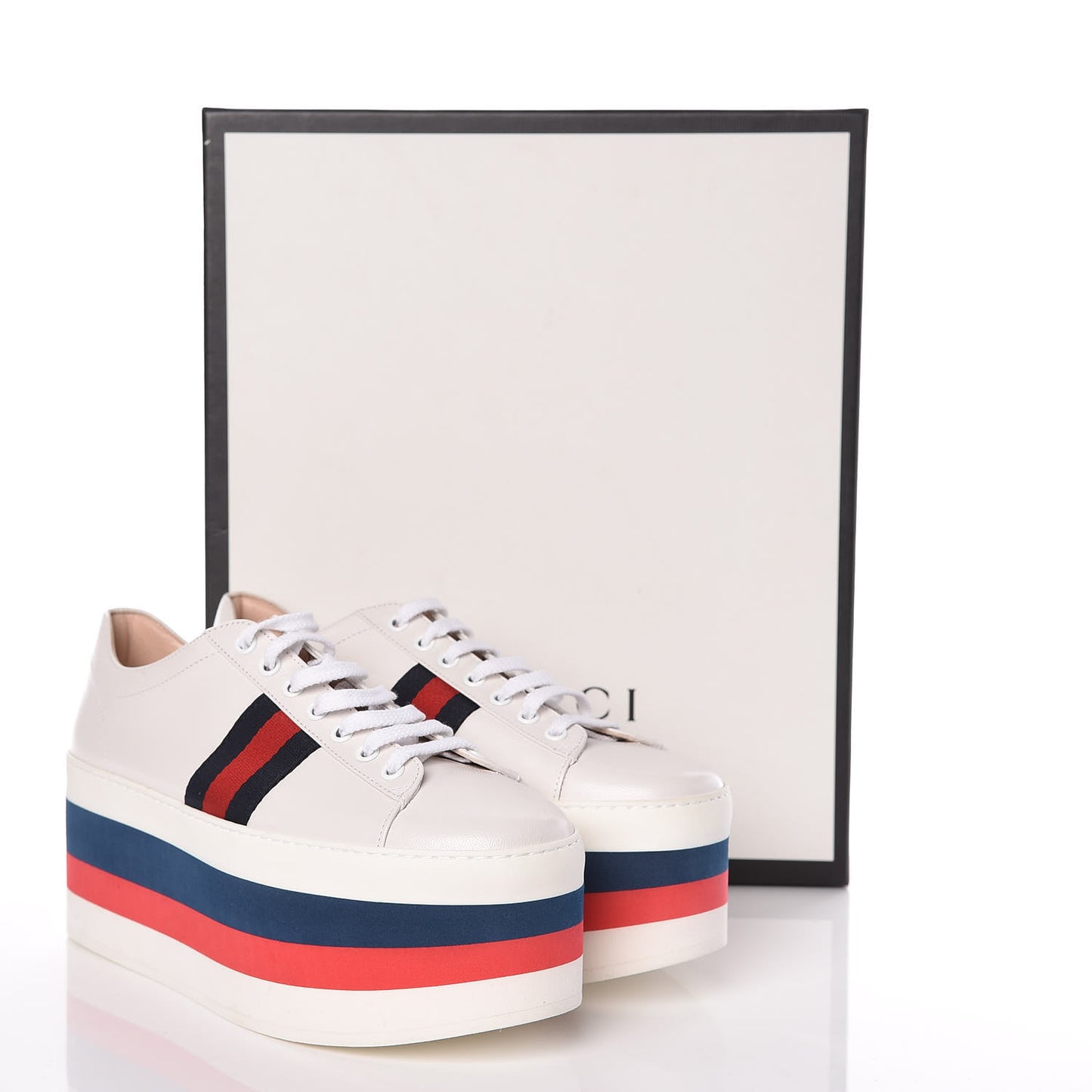 Calfskin Peggy Platform Sneakers 39.5 White