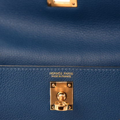 Hermes Evercolor Kelly Danse II Belt Bag Deep Bleu 10 of 13