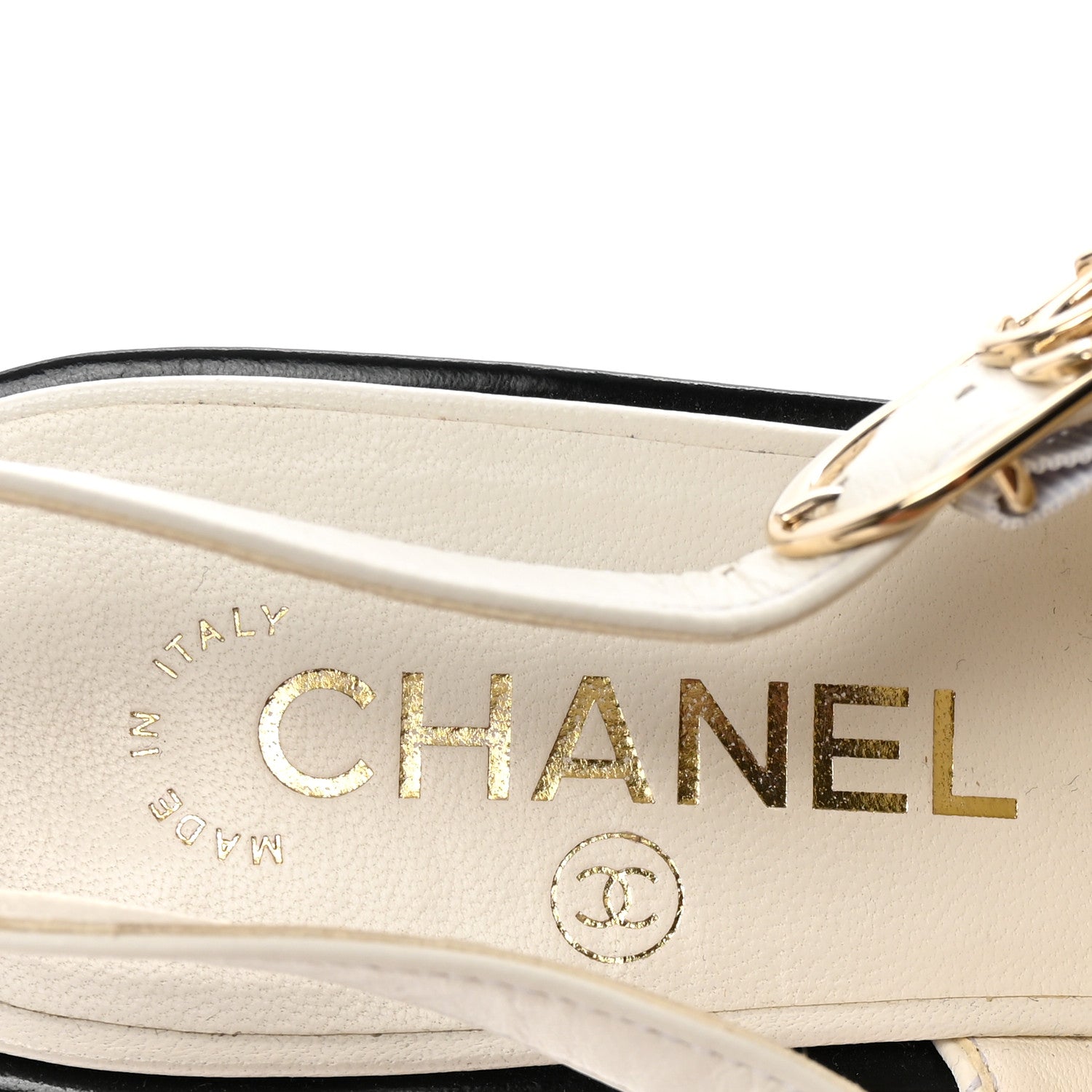 Chanel Lambskin Quilted Peep Toe Wedge Sandals 38 White 8 of 10
