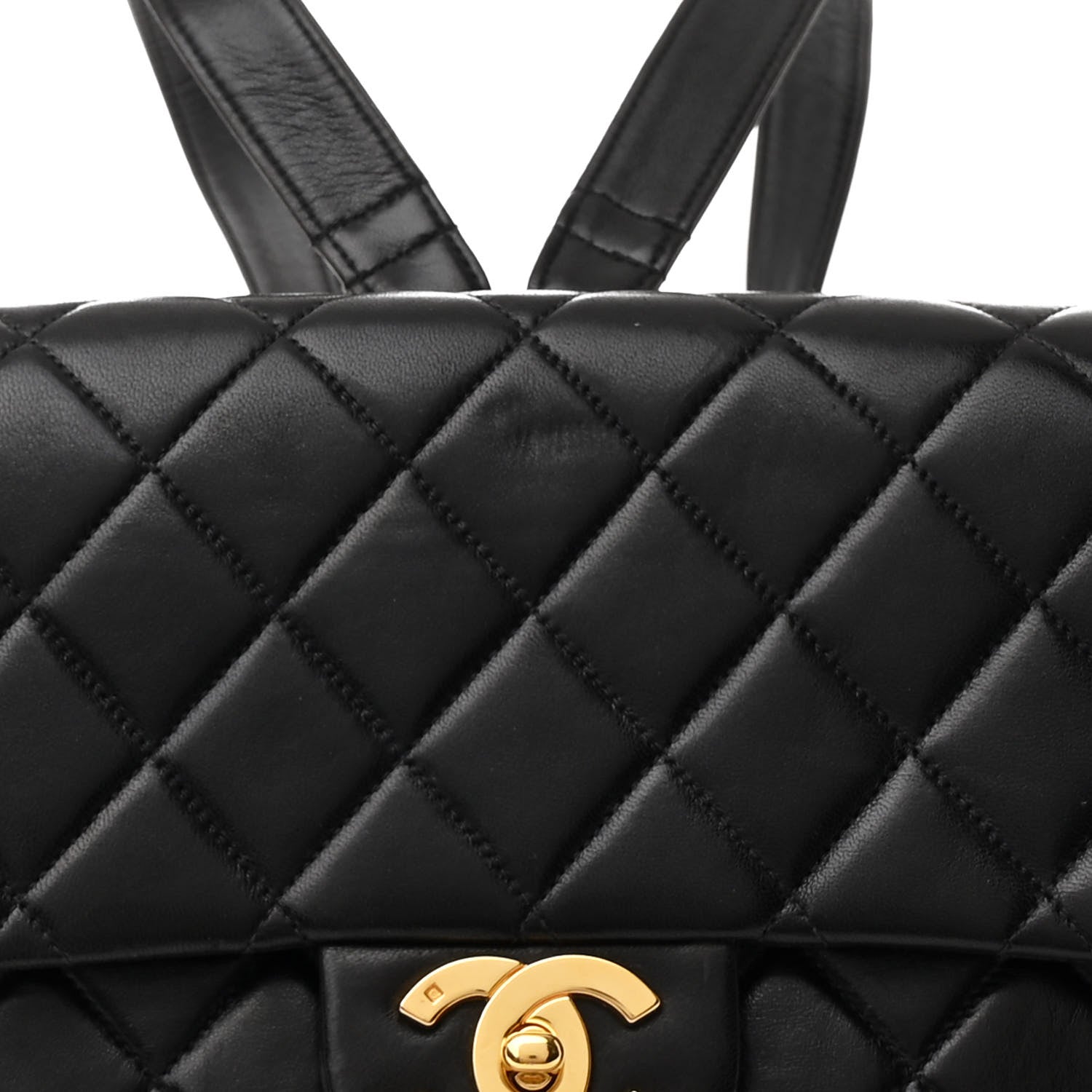 Chanel Lambskin Quilted Backpack Black 9 of 13
