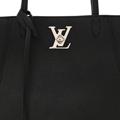 Louis Vuitton Calfskin Lockme Cabas Black 8 of 15