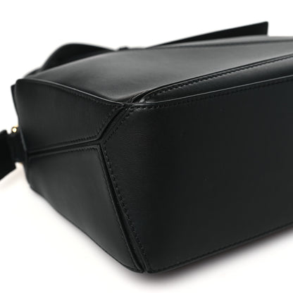 Loewe Calfskin Small Woven Puzzle Bag Black 8 of 9