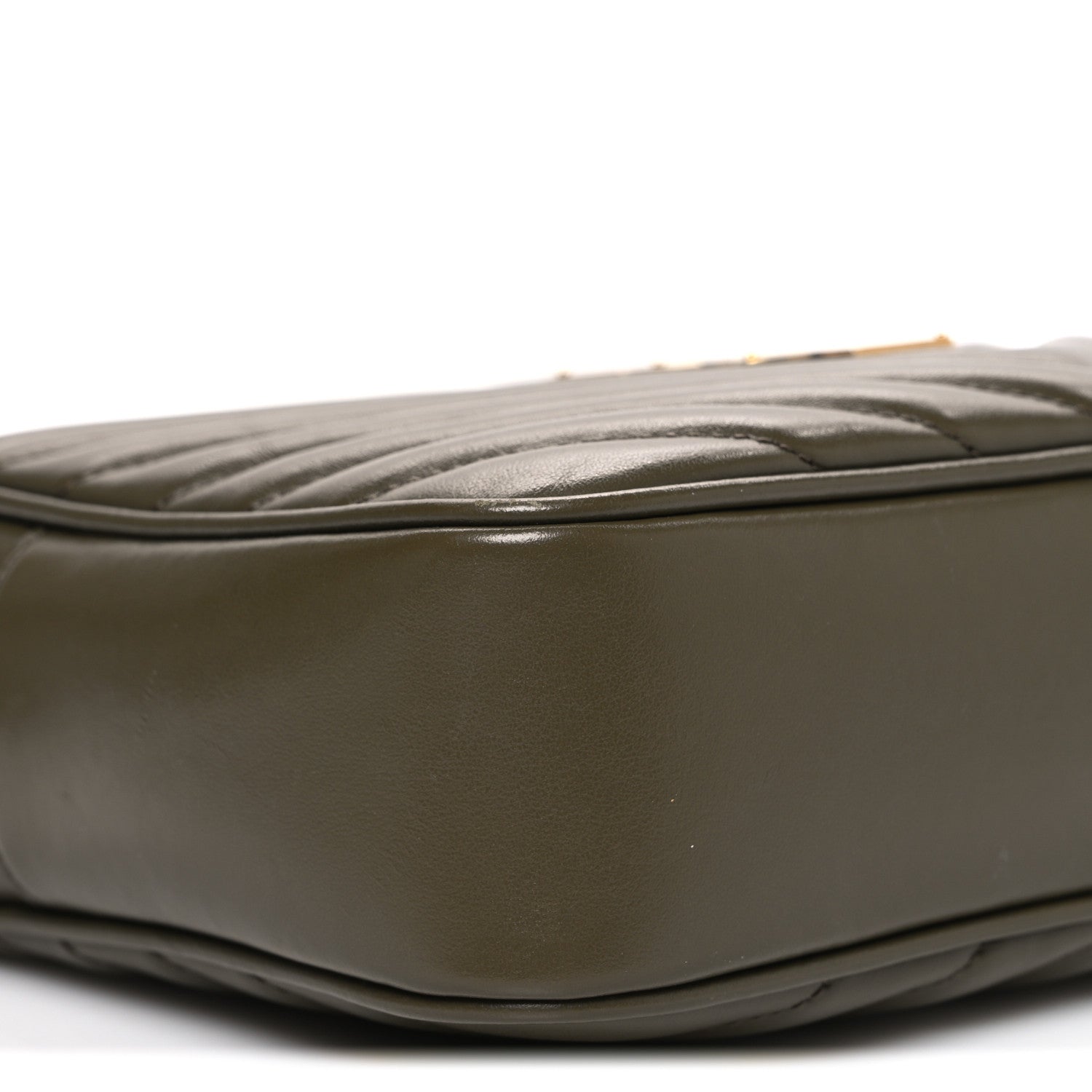 Saint Laurent Calfskin Matelasse Monogram Lou Camera Bag Military Olive 9 of 11