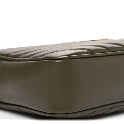 Saint Laurent Calfskin Matelasse Monogram Lou Camera Bag Military Olive 9 of 11