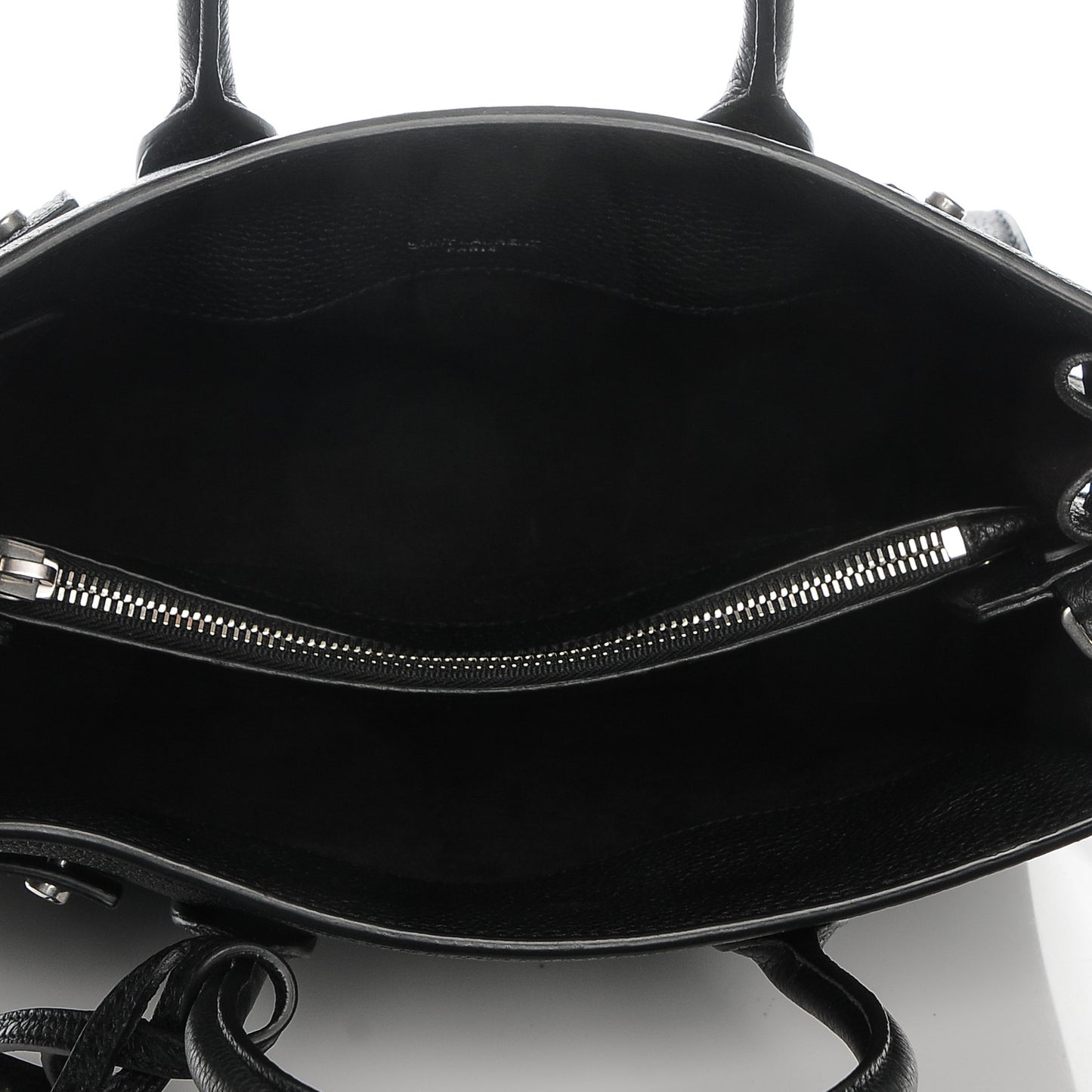 Grained Calfskin Baby Sac De Jour Black