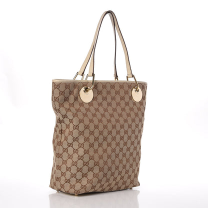 Gucci Monogram Large Eclipse Tote Beige White 4 of 13
