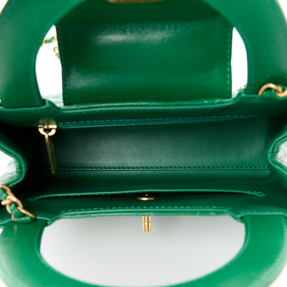 Chanel Shiny Aged Calfskin Quilted Nano Kelly Shopper Green 5 of 10