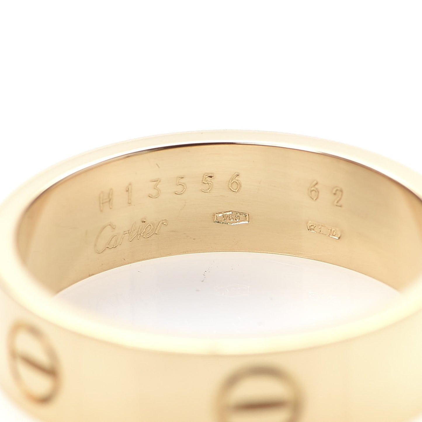 18K Yellow Gold 5.5mm LOVE Ring 62 10