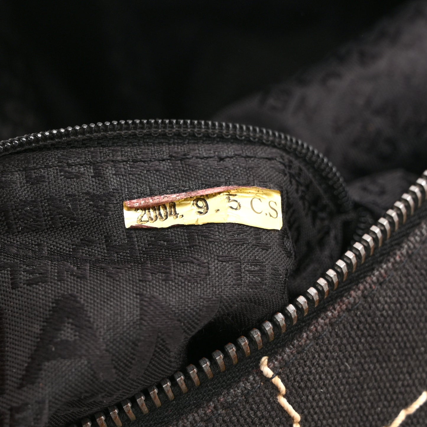 Canvas Square Stitched CC Boston Bag Black