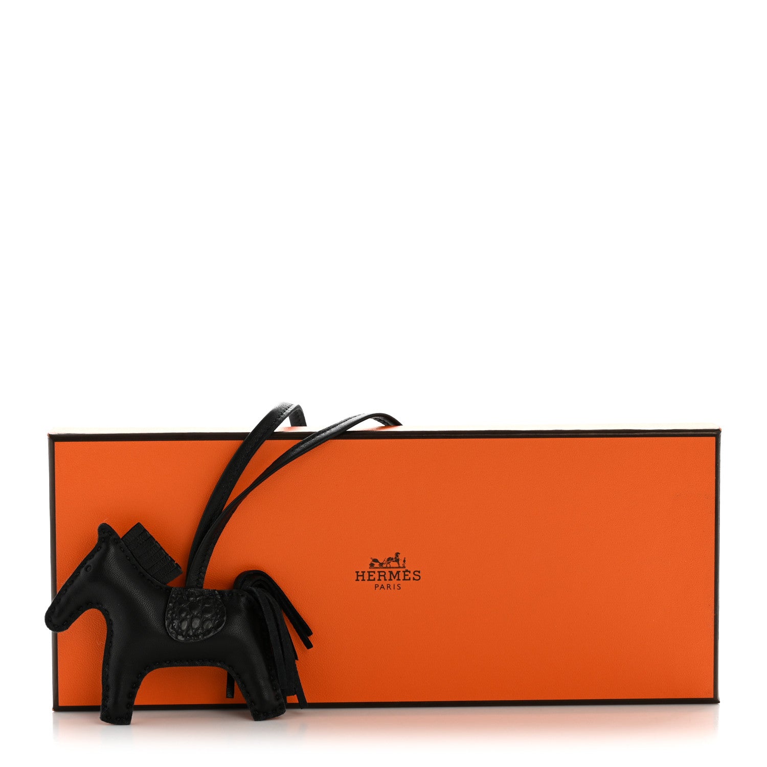Hermes Milo Lambskin Matte Alligator Touch Grigri Rodeo Horse Bag