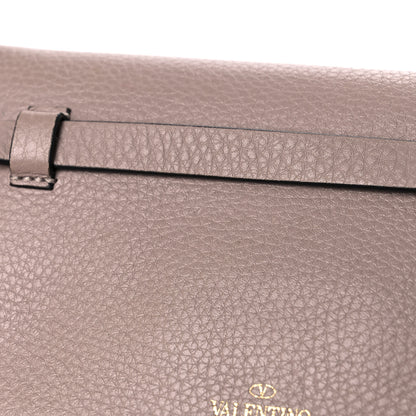 Valentino Garavani Grainy Calfskin Rockstud Double Flap Crossbody Bag Poudre 14 of 14