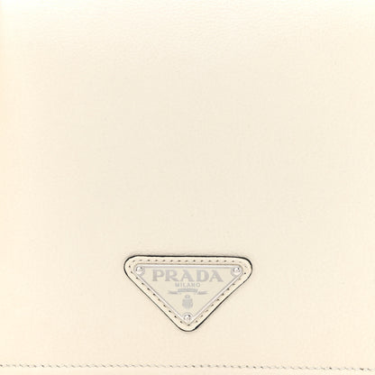 Prada Glace Calf Shoulder Bag White 9 of 12