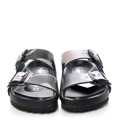 Valentino Garavani X BIRKENSTOCK Calfskin VLTN Arizona Slide Sandals 38 Army Green Poudre 2 of 9