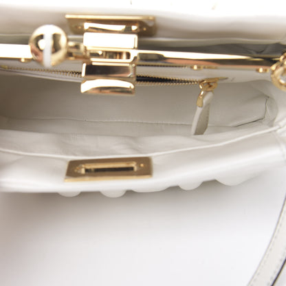 Fendi Shiny Nappa Small Peekaboo Click Bag White 6 of 11