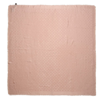 Louis Vuitton Silk Wool Monogram Shawl Natural 1 of 4