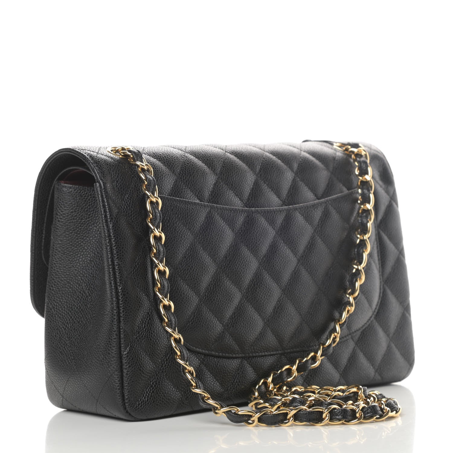 Chanel Caviar Quilted Jumbo Double Flap Black 3 of 12