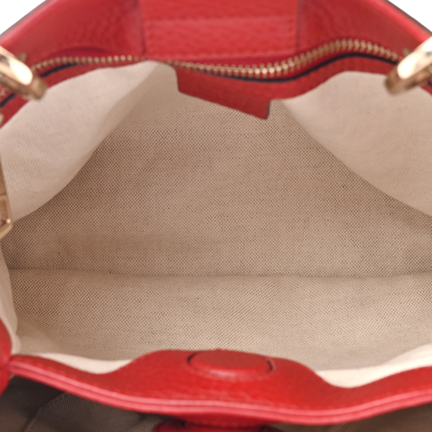 Gucci Calfskin Small Bamboo Shopper Tote Red 5 of 15