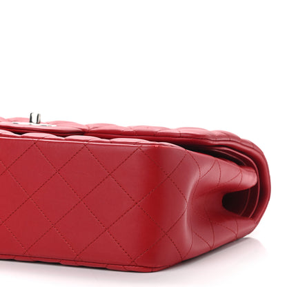 Chanel Lambskin Quilted Jumbo Double Flap Red 10 of 11