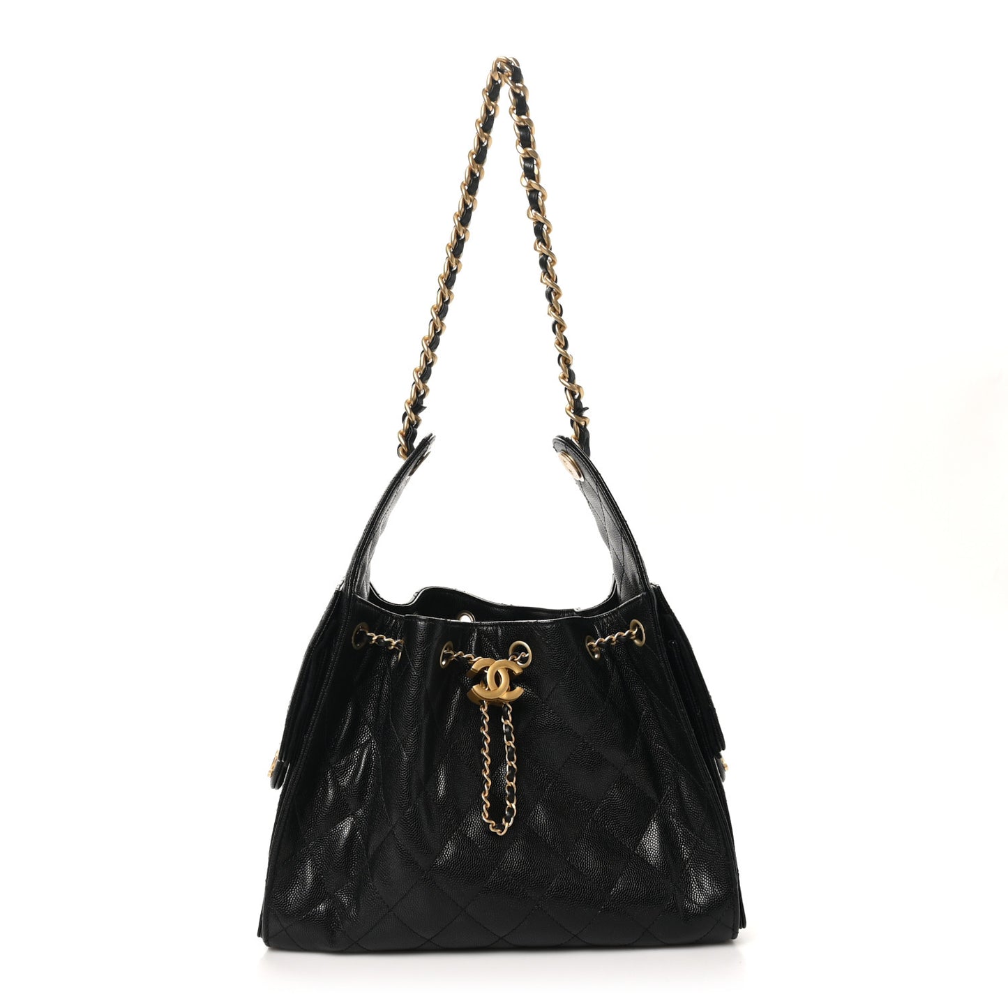 Caviar Quilted Small Chanel 25 Handbag Black