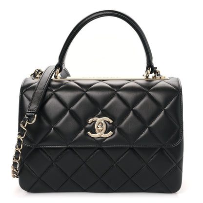 Chanel Lambskin Quilted Small Trendy CC Dual Handle Flap Bag Black 1 of 9