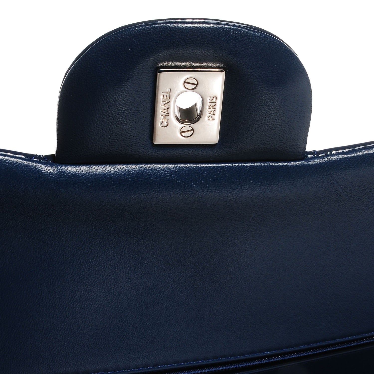 Chanel Patent Jumbo Double Flap Navy Blue 5 of 8