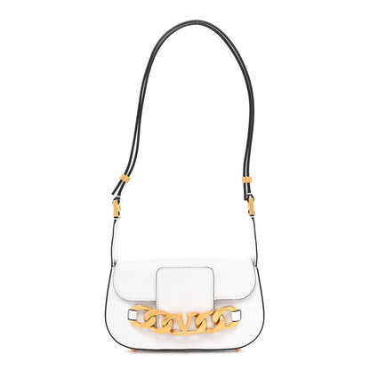 Valentino Garavani Calfskin Small Vlogo Chain Shoulder Bag Optic White 1 of 7